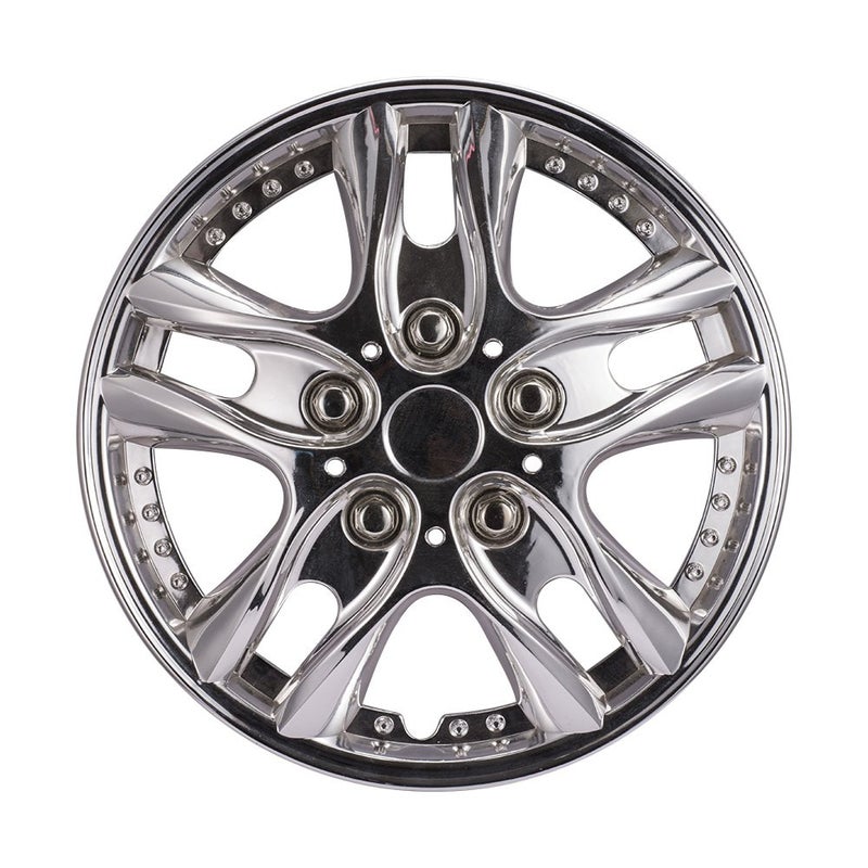 ATMOMO 12 Inch Silver Wheel Cover Kit 12'' Hubcap Wheel Cover Electrosilvering Pack of 4 - Image 1